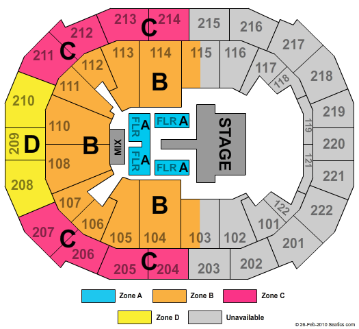 Chaifetz Arena Daughtry Zone Seating Chart